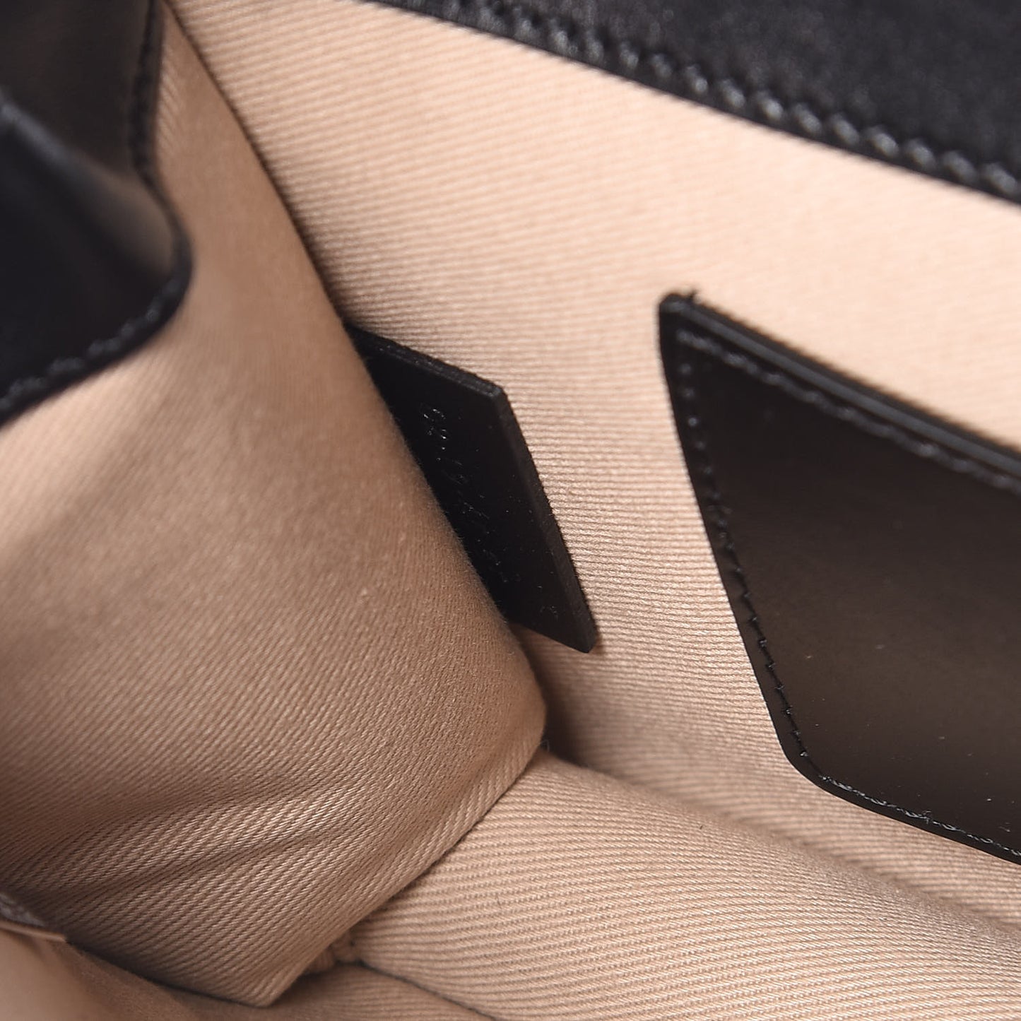 Calfskin Suede C Clutch With Chain Black