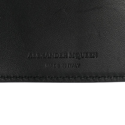 Alexander McQueen Metallic Calfskin Skull Bi Fold Card Holder Gold 6 of 7