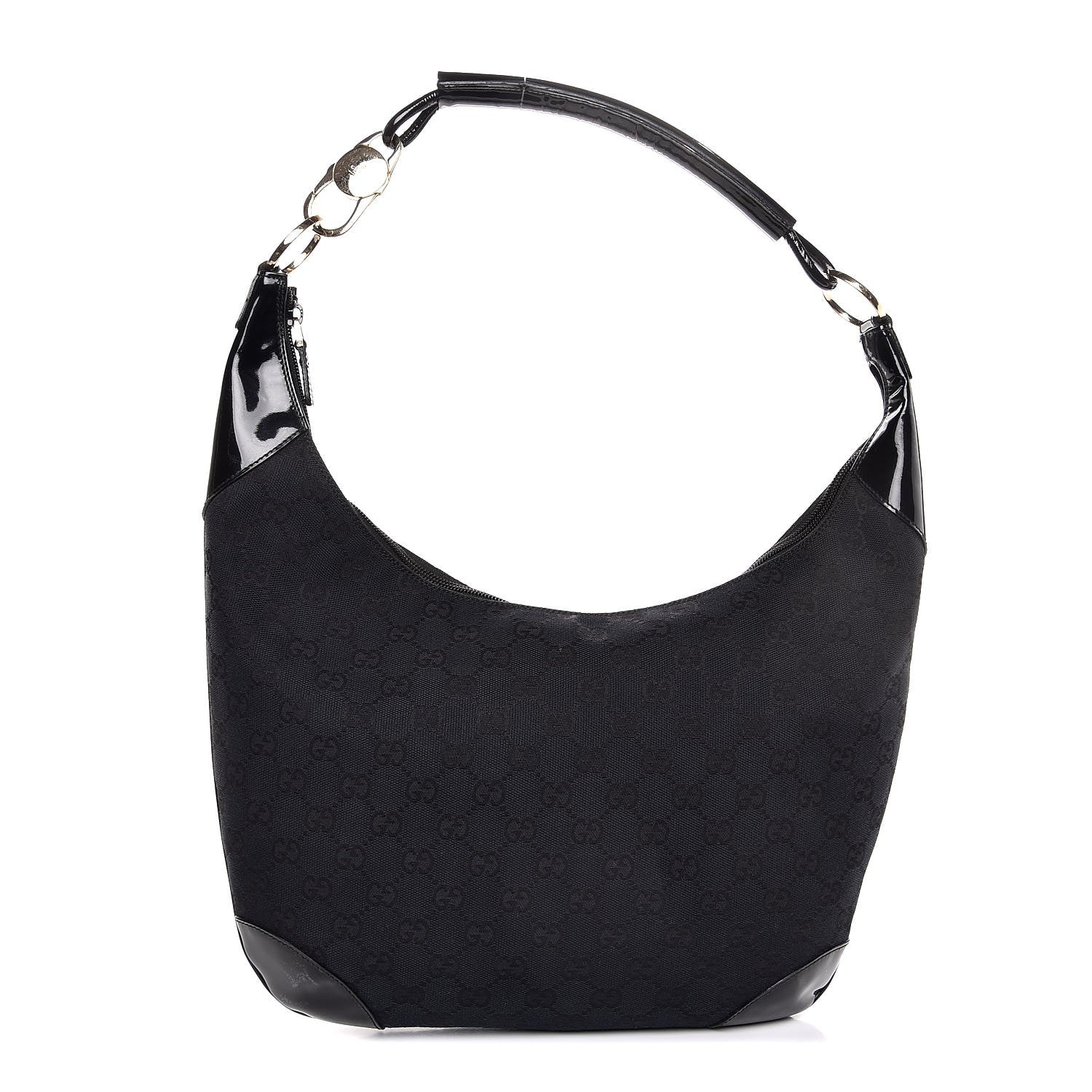 Gucci Monogram Classic Ring Hobo Black 1 of 13