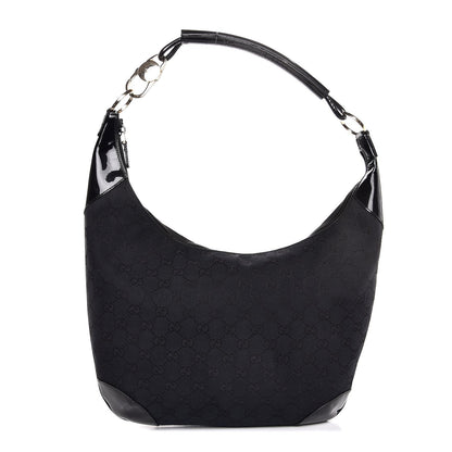 Gucci Monogram Classic Ring Hobo Black 1 of 13