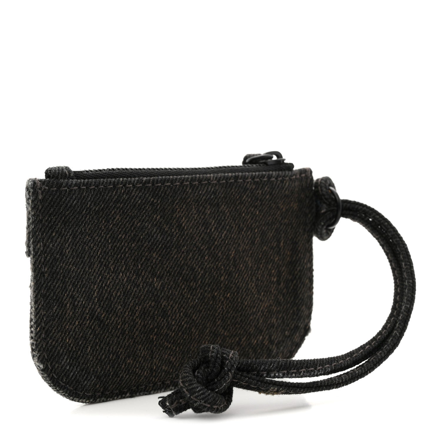 Balenciaga Denim Crystal Coin Purse Black 5 of 16