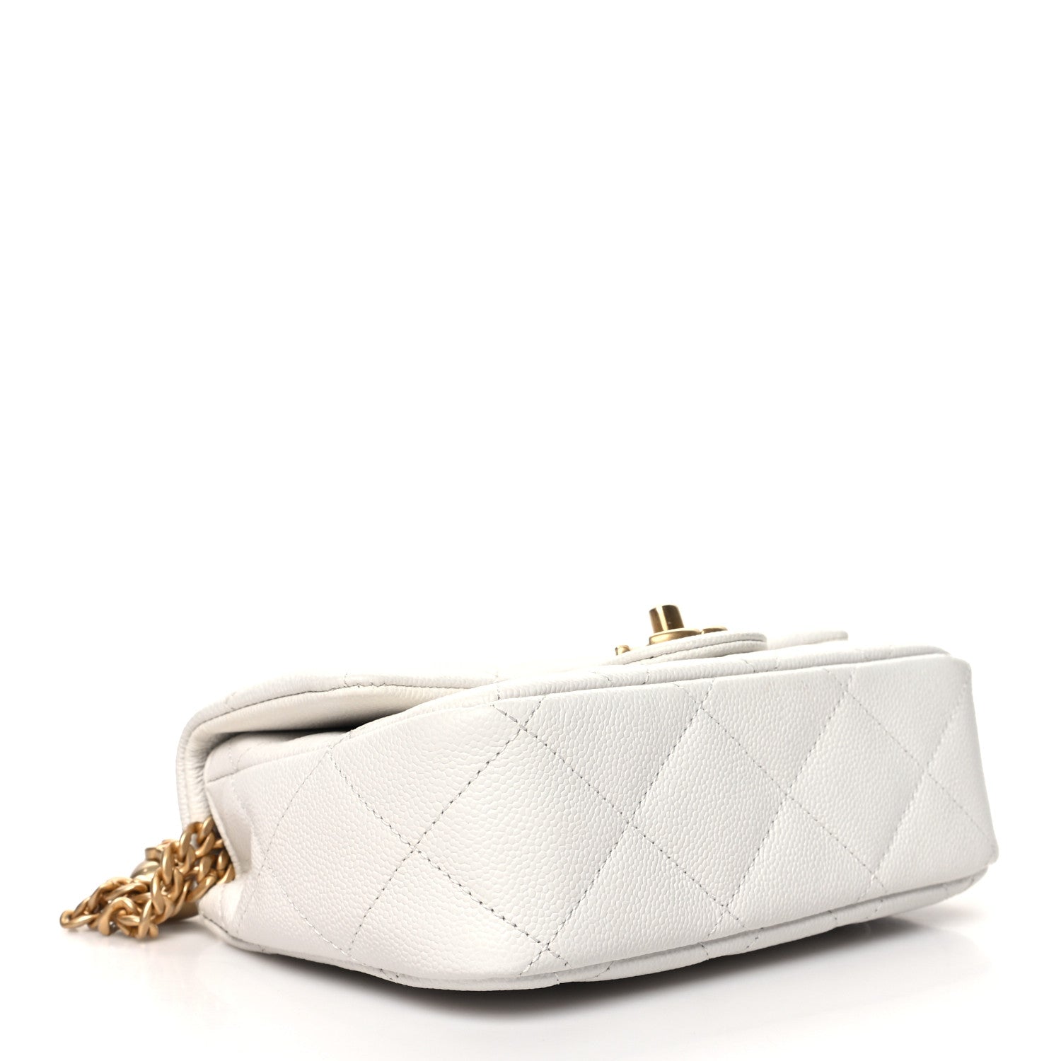 Chanel Caviar Quilted Mini Sweetheart Flap White 4 of 10
