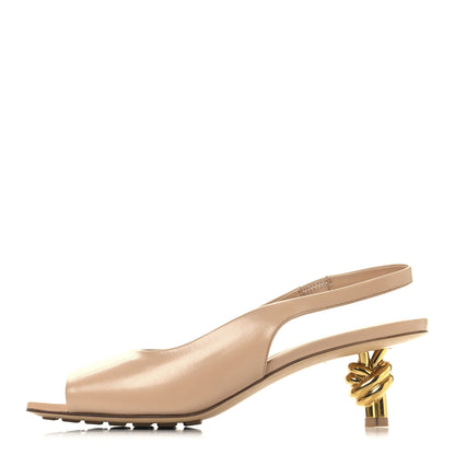 Bottega Veneta Nappa Slingback Knot Sandals 38 Cipria 1 of 9