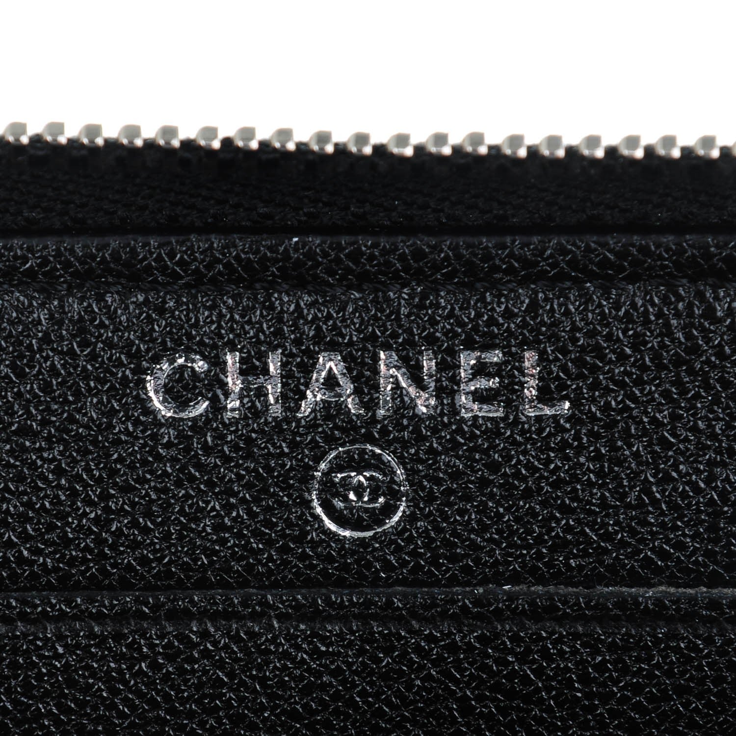 Chanel Calfskin Quilted Small Diamond CC Zip Around Wallet Black 6 of 8