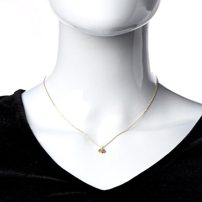 Gucci 18K Yellow Gold Blue Topaz Running G Pendant Necklace 2 of 6