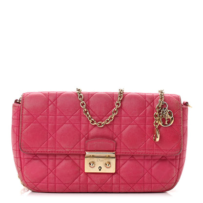 Christian Dior Lambskin Cannage Miss Dior Promenade Pouch Fuchsia 2 of 16