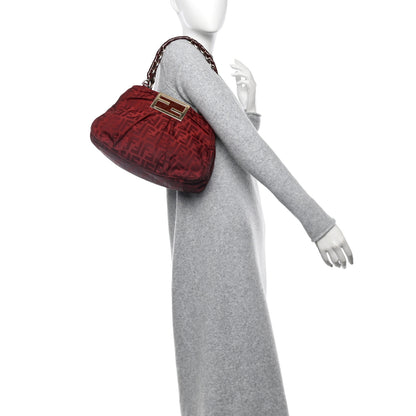 Fendi Zucca Small Mia Tote Red 2 of 13