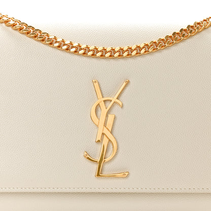 Saint Laurent Grain De Poudre Medium Classic Monogram Kate Satchel Crema Soft 8 of 10