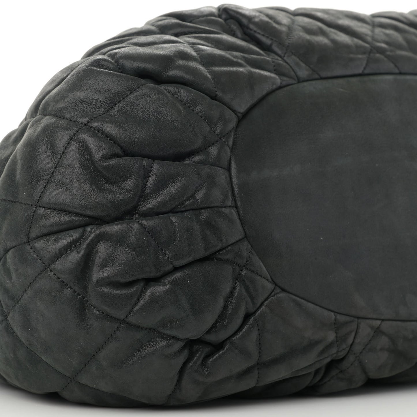 Iridescent Calfskin Quilted Large In The Mix Tote Black