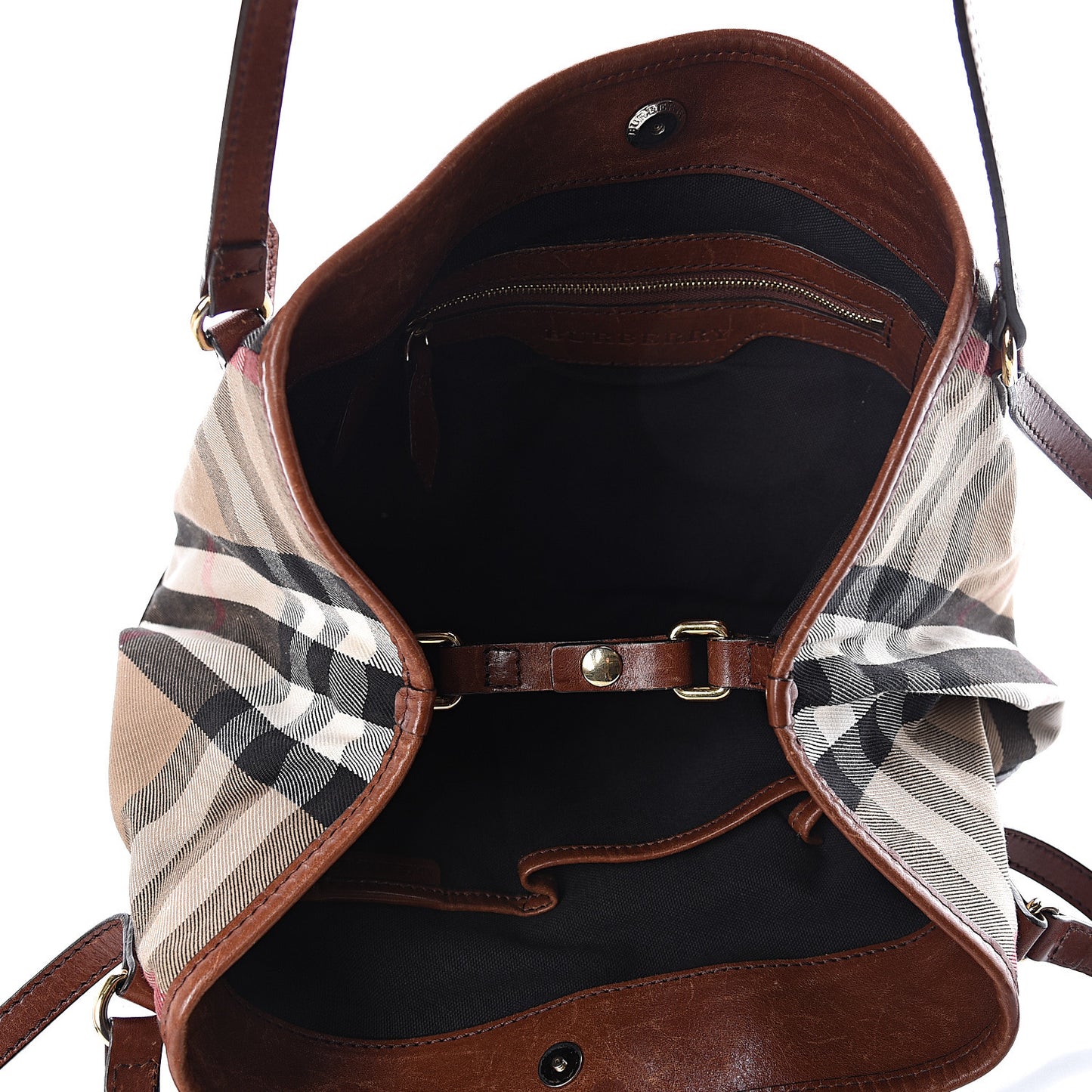 House Check Small Canterbury Tote Dark Tan
