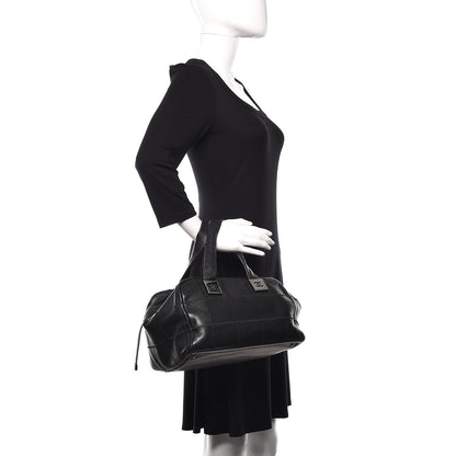 Chanel Caviar Square Stitched Bowler Black 1 of 10
