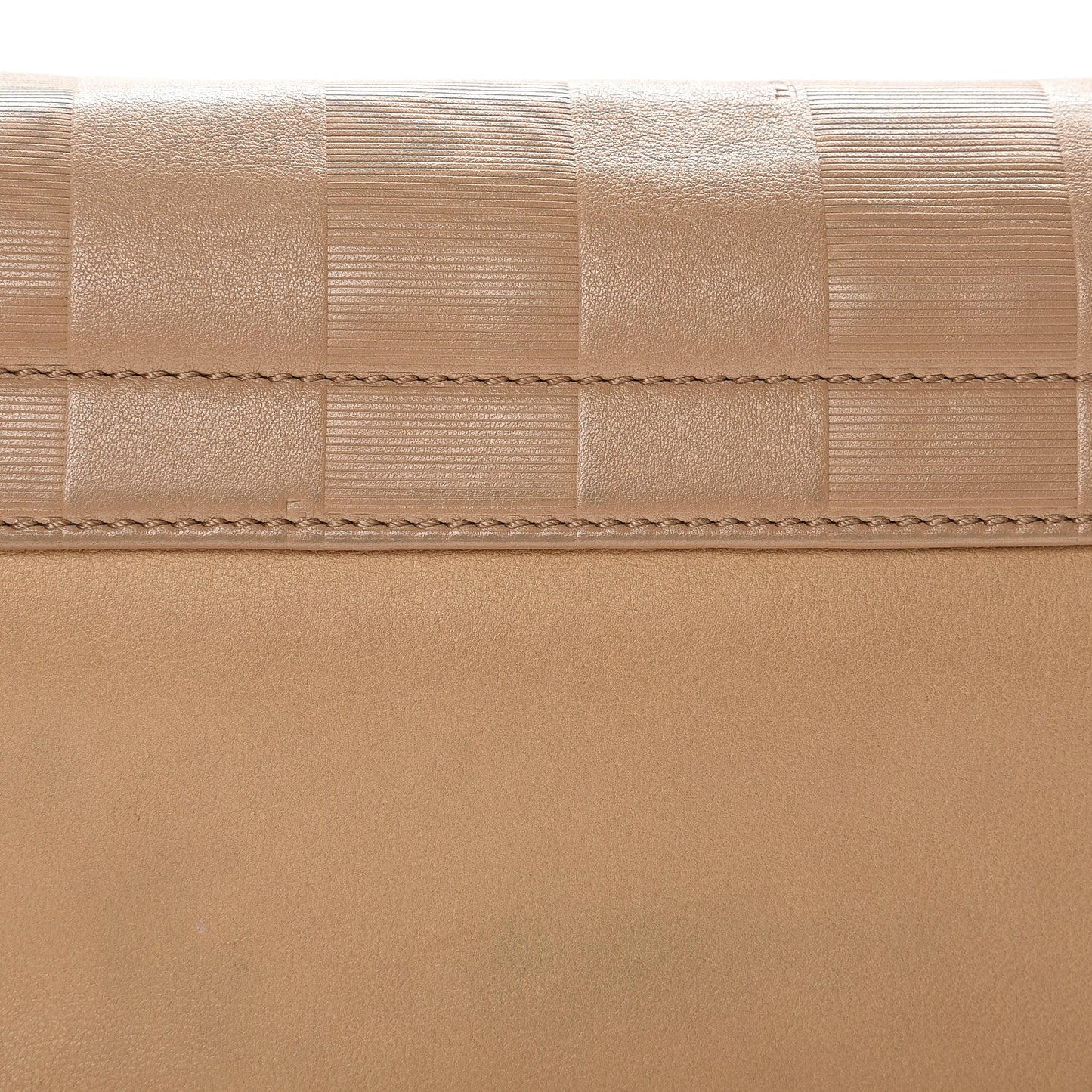 Calfskin Paris Pequin Small Shoulder Bag Beige