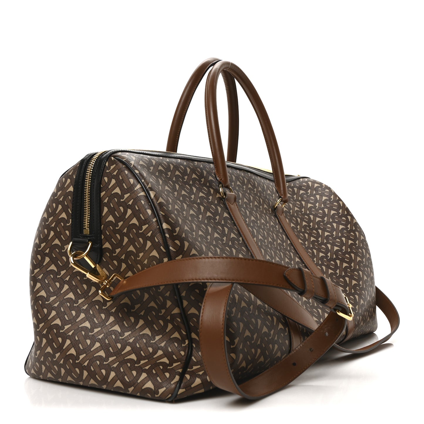E-Canvas Monogram Duffle Bag Brown