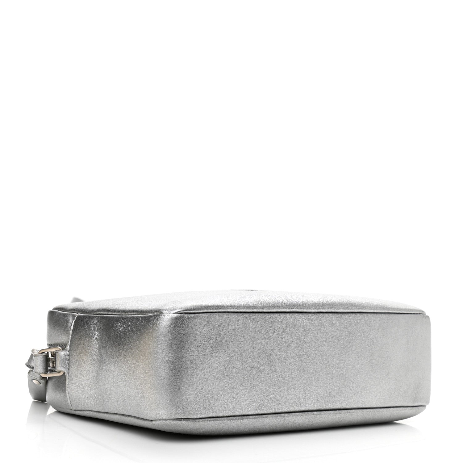 Saint Laurent Metallic Calfskin Monogram Small Lou Camera Bag Silver 4 of 14