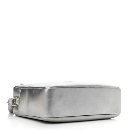 Saint Laurent Metallic Calfskin Monogram Small Lou Camera Bag Silver 4 of 14