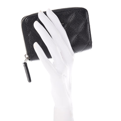 Chanel Caviar Quilted Zip Coin Purse Black 2 of 10