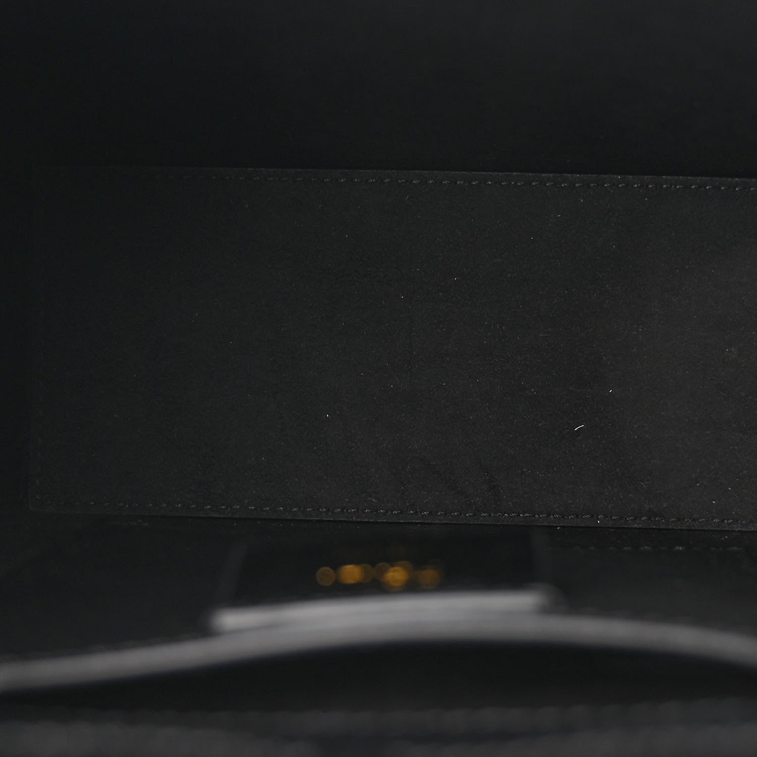 Fendi Vitello Fluffy Logo Small Pack Shopper Tote Yellow Box Black 5 of 11