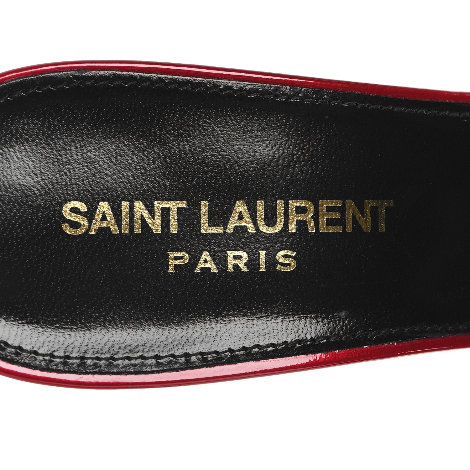 Saint Laurent Vernice Gloss La 16 95 Mule Sandals 39 Tibet Red 9 of 10