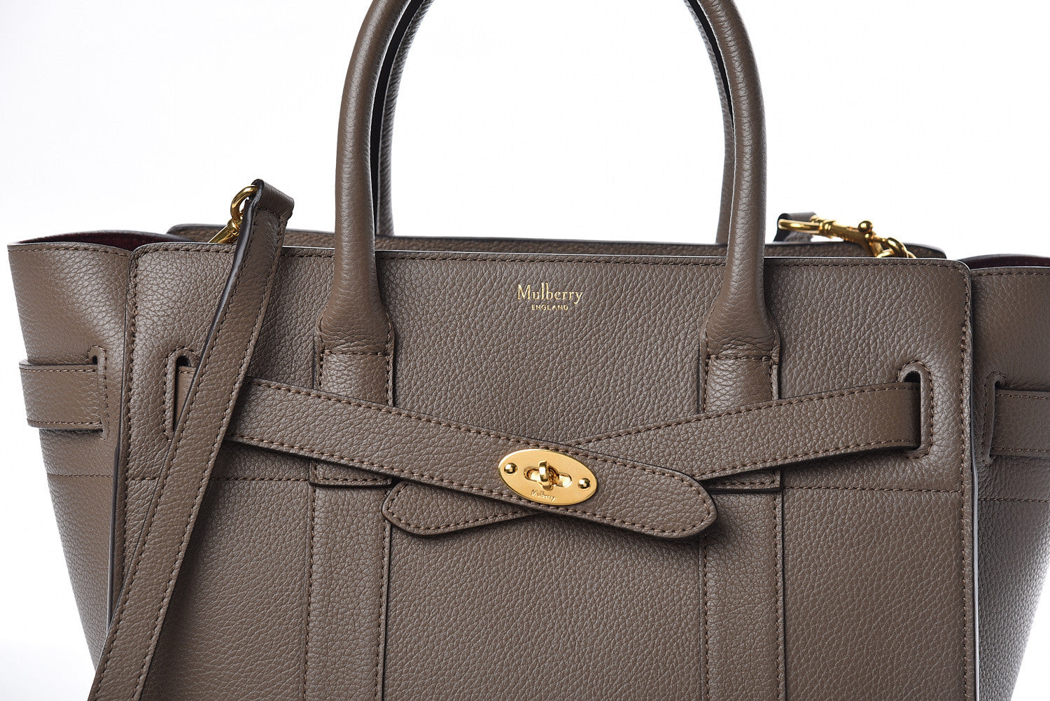 Mulberry Small Classic Grain Small Bayswater Zip Tote Clay 7 of 16