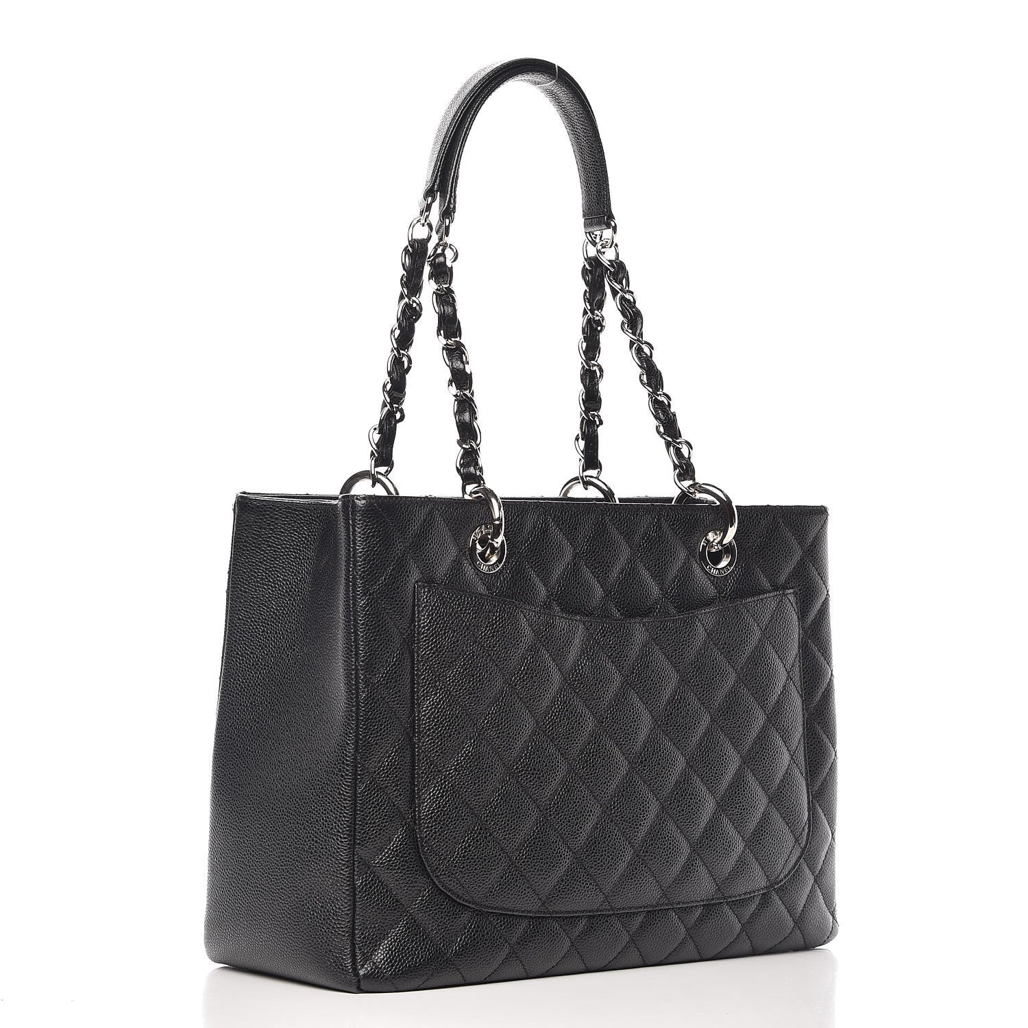 Chanel Caviar Quilted Grand Shopping Tote GST Black 3 of 9