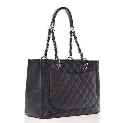 Chanel Caviar Quilted Grand Shopping Tote GST Black 3 of 9