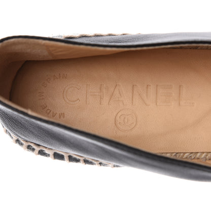 Chanel Lambskin CC Espadrilles 40 Black 10 of 11