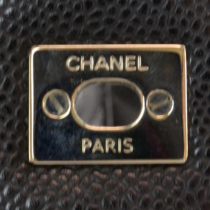 Chanel Caviar Quilted Jumbo Double Flap Black 7 of 9