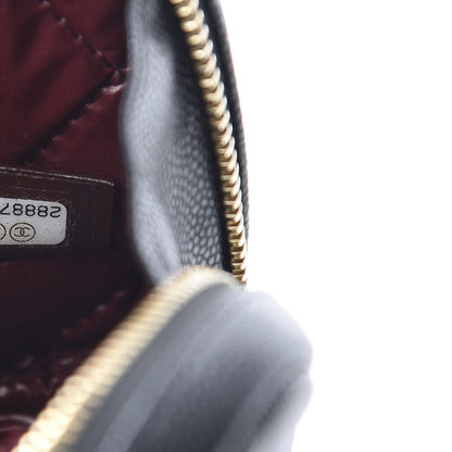 Chanel Caviar Quilted Small Curvy Pouch Cosmetic Case Black 7 of 8