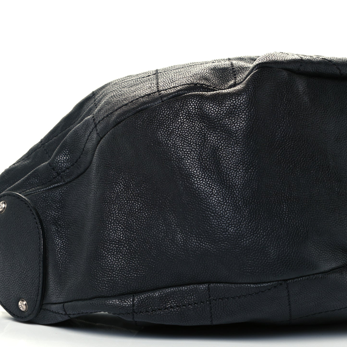 Caviar Stitched Large Outdoor Hobo Black