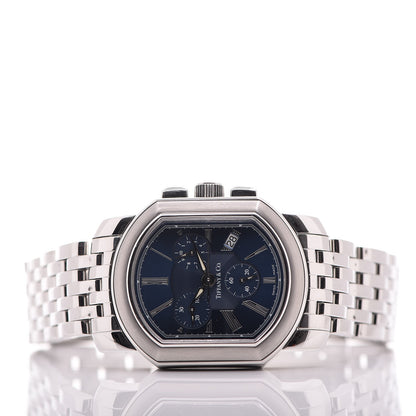 Tiffany Stainless Steel 33mm Mark Coupe Resonator Chronograph Quartz Watch Blue 3 of 6
