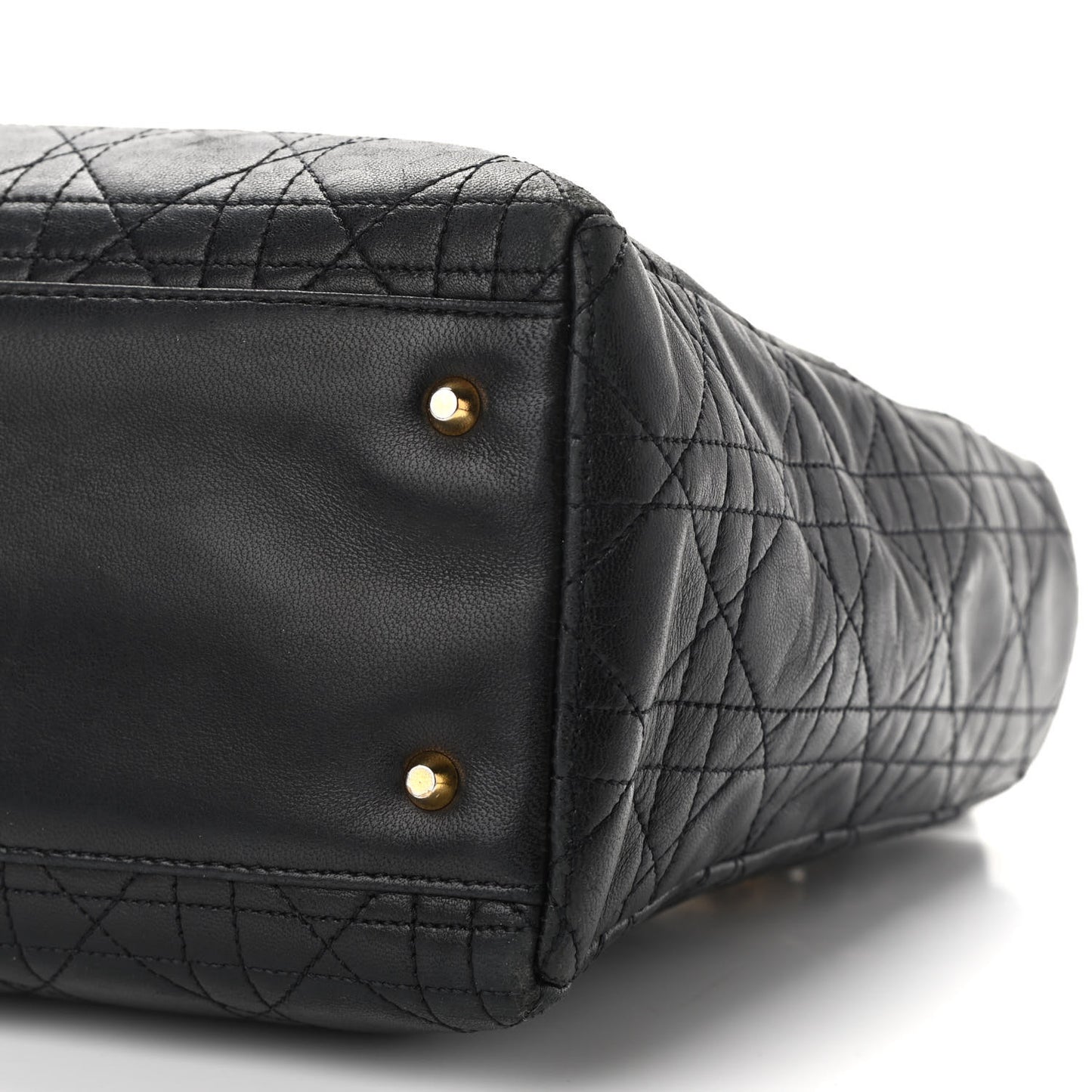 Lambskin Cannage Medium Lady Dior Black
