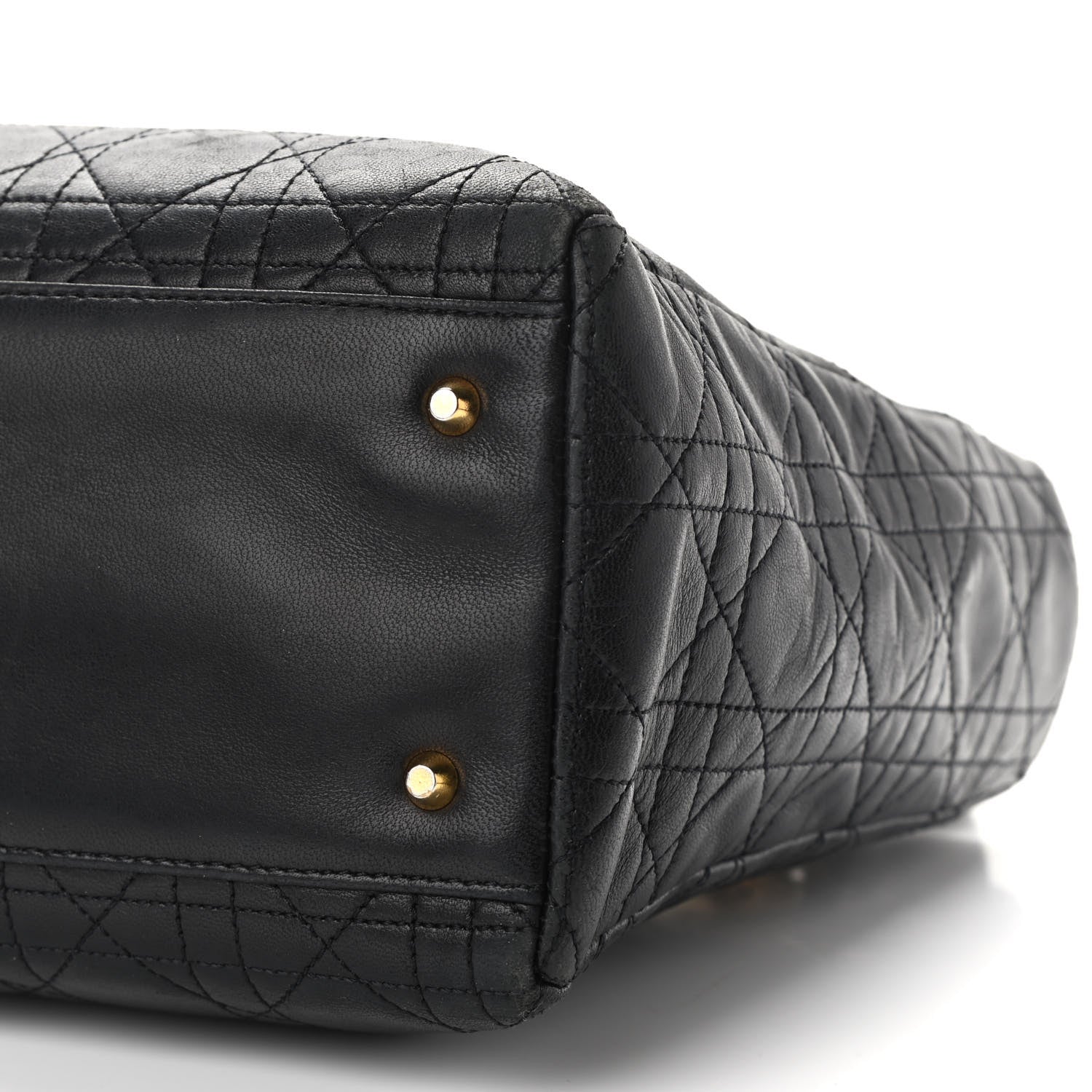 Christian Dior Lambskin Cannage Medium Lady Dior Black 10 of 14