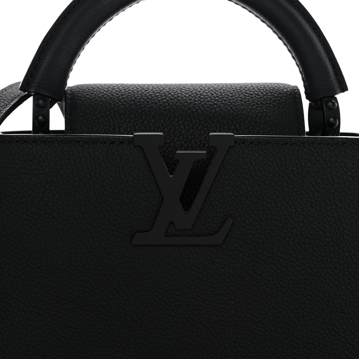 Louis Vuitton Matte Taurillon Capucines East West Mini All Black 8 of 10
