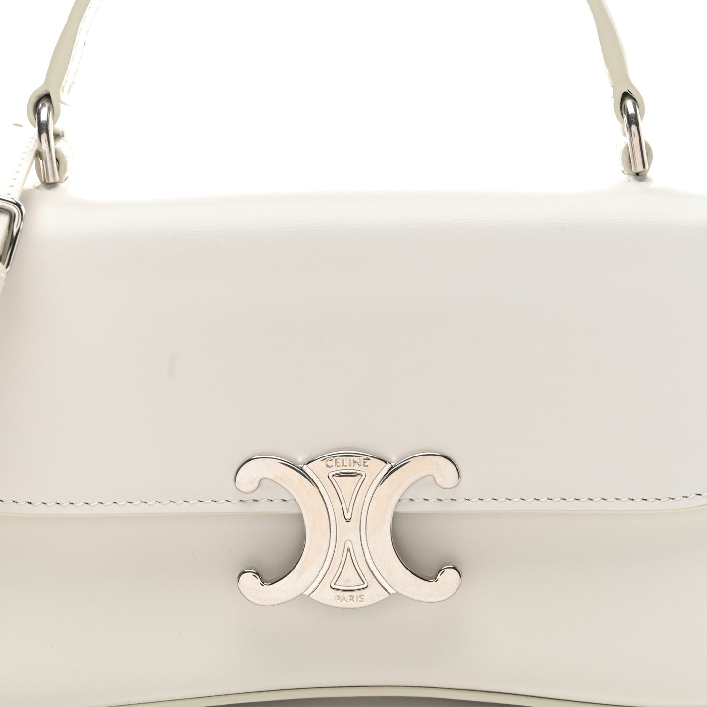 Shiny Calfskin Teen Lola Bag White
