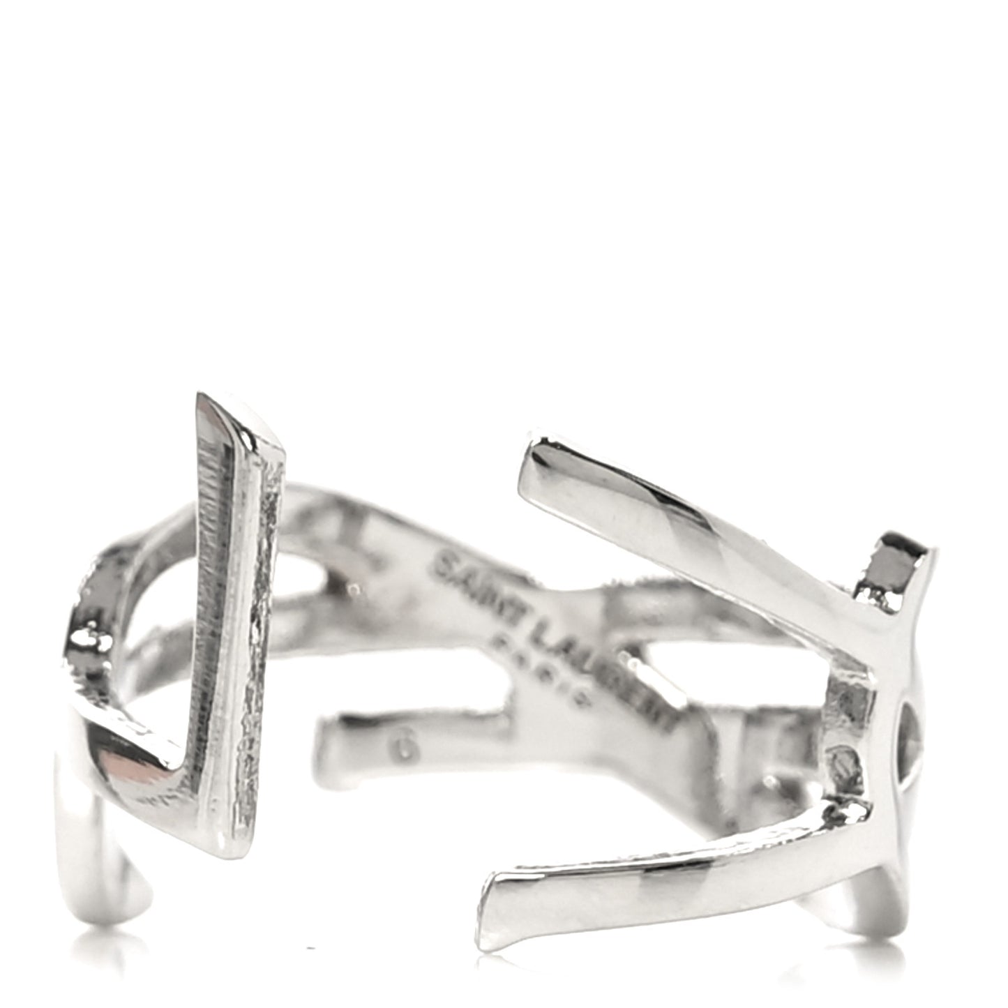 Monogram Ring 52 6 Silver