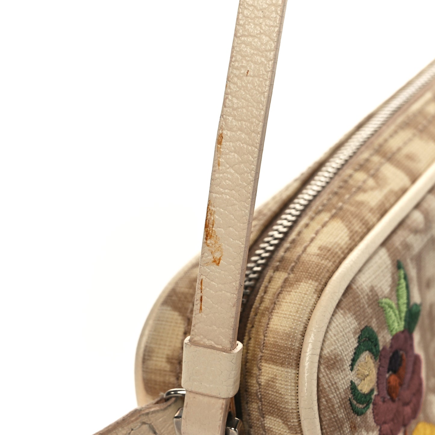 Monogram Vintage Flowers Mini Pochette Beige