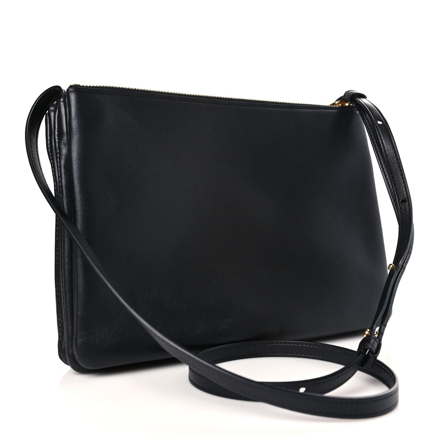 Celine Lambskin Large Trio Crossbody Bag Black 3 of 11