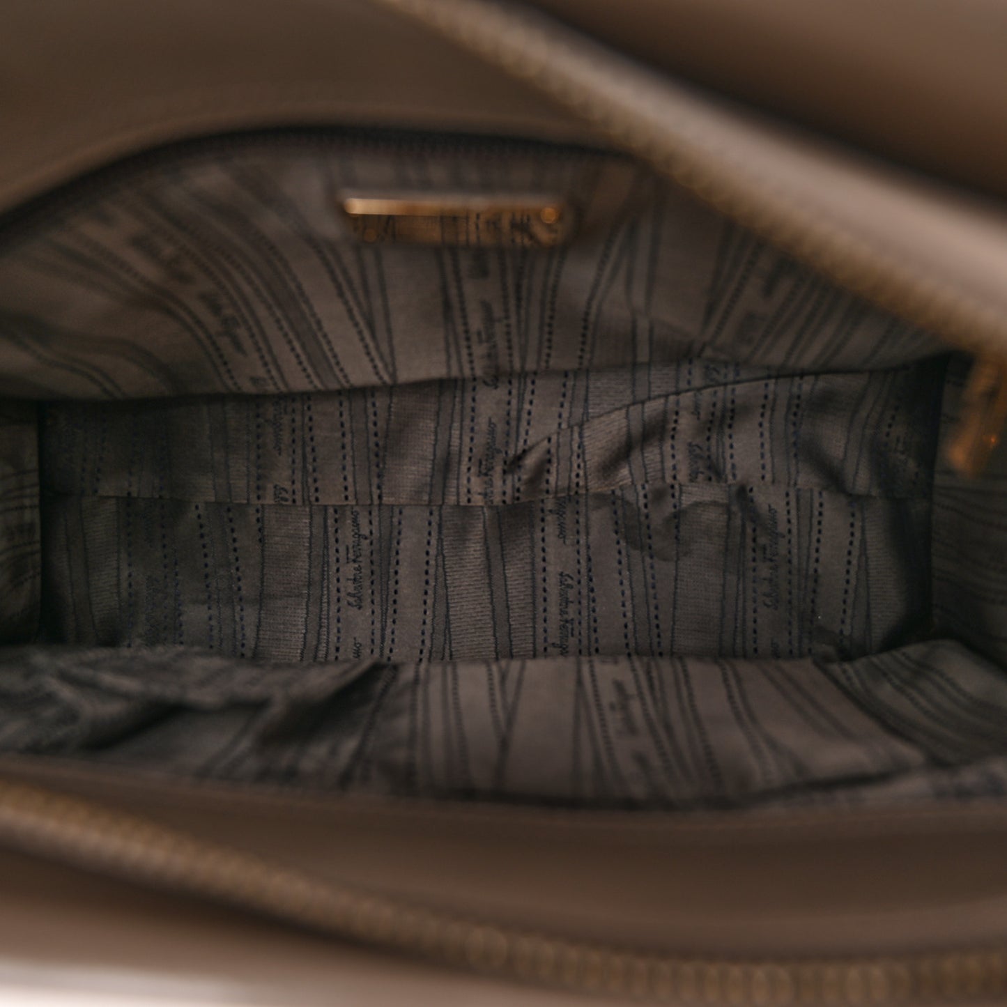 Printed Calfskin Briana Tote Grey