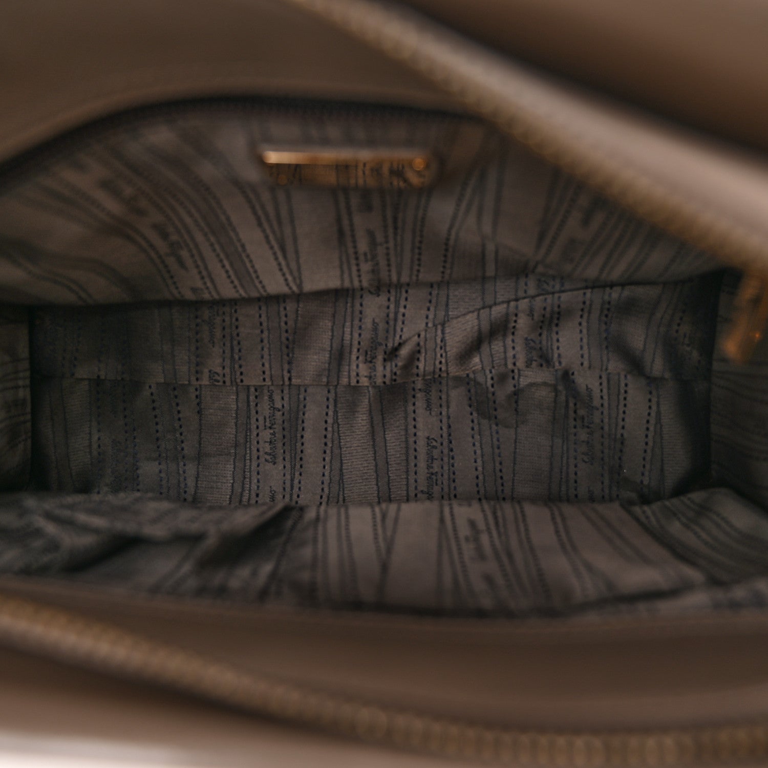 Salvatore Ferragamo Printed Calfskin Briana Tote Grey 5 of 12