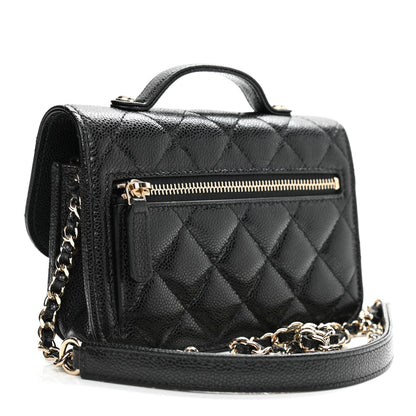 Chanel Caviar Quilted Business Affinity Clutch With Chain Black 3 of 12