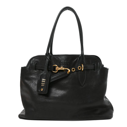 Miu Miu Nappa Medium Aventure Bag Black 1 of 10