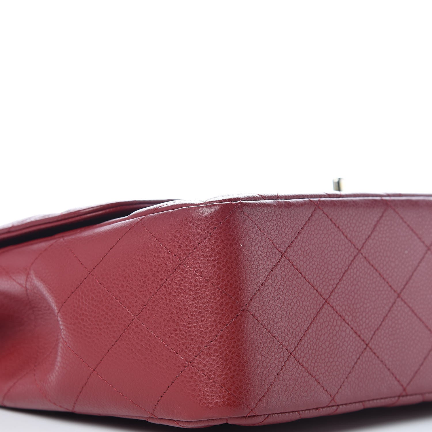 Chanel Caviar Quilted Jumbo Single Flap Dark Red 5 of 9