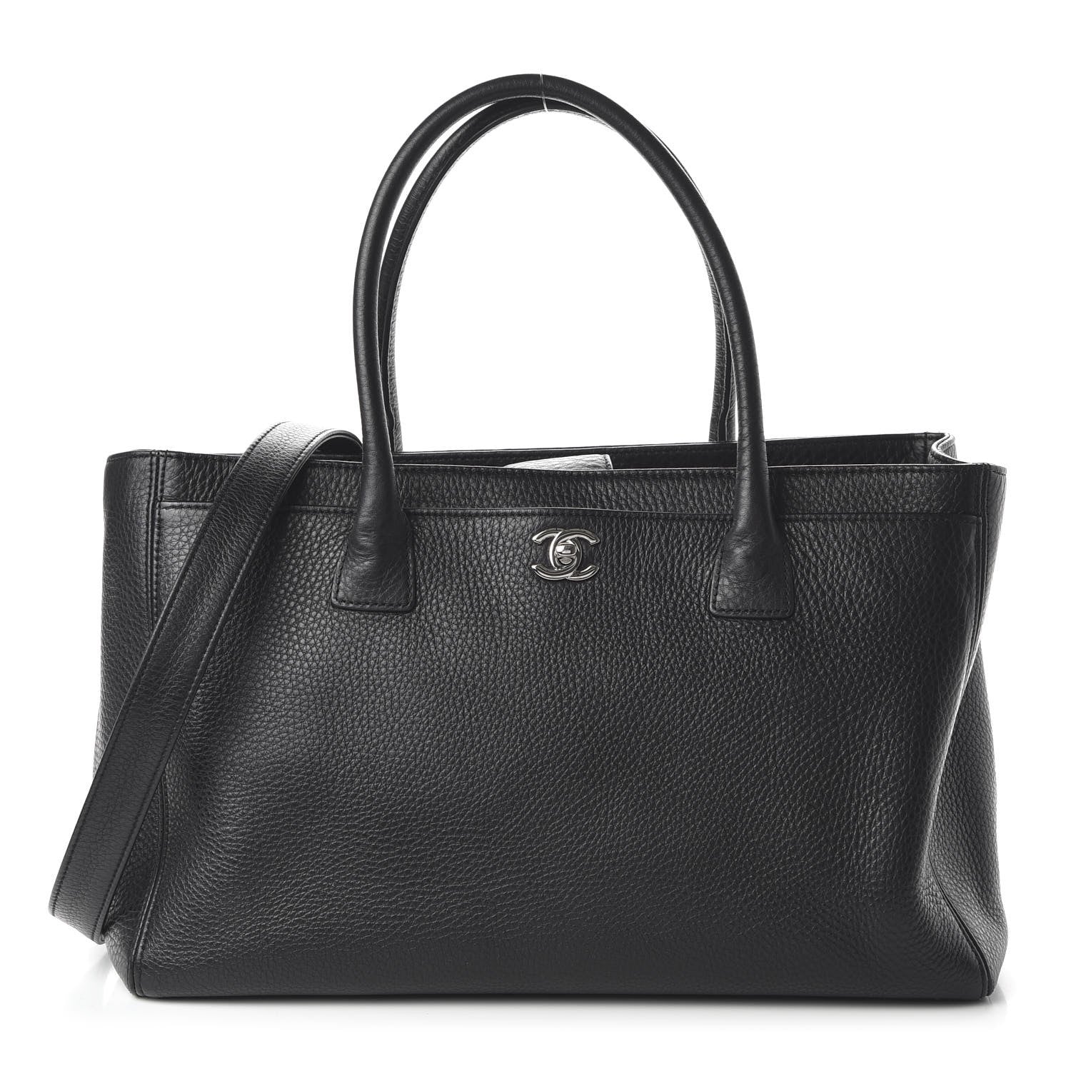 Chanel Deerskin Cerf Executive Shopper Tote Black 1 of 10