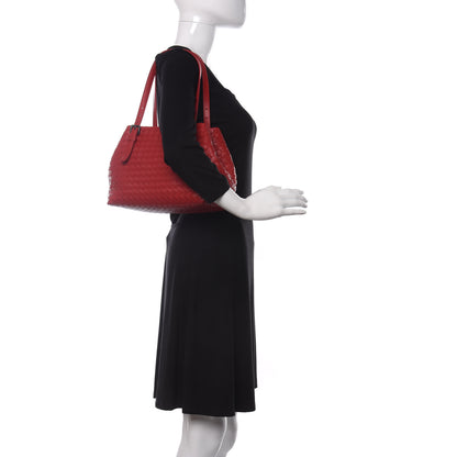 Bottega Veneta Nappa Intrecciato Small Cesta Tote Red 2 of 10