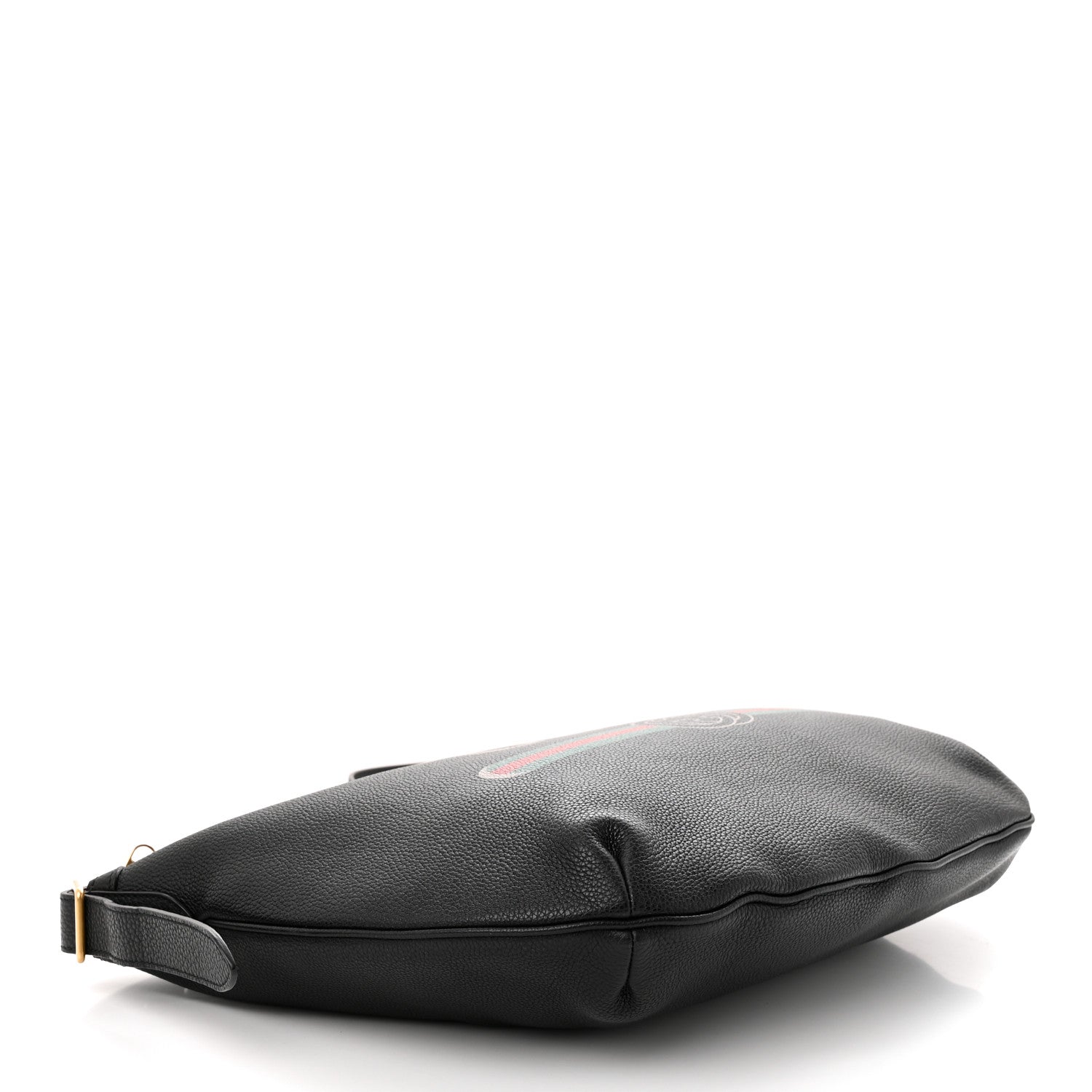 Gucci Grained Calfskin Logo Half Moon Hobo Black 4 of 11