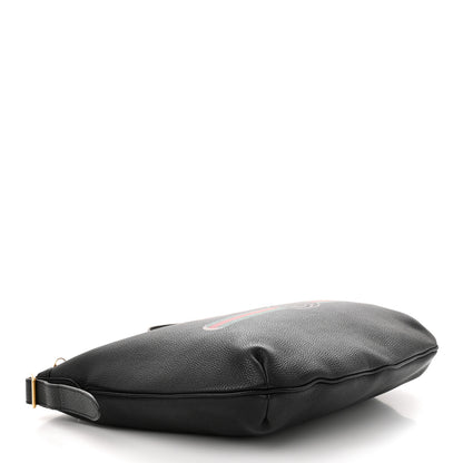 Gucci Grained Calfskin Logo Half Moon Hobo Black 4 of 11