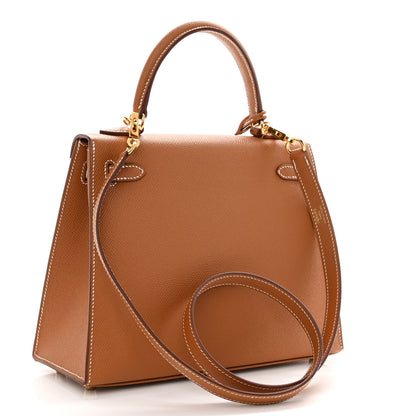 Hermes Epsom Kelly Sellier 25 Gold 3 of 10