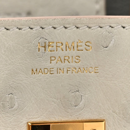 Hermes Ostrich Birkin 25 Gris Perle 6 of 11