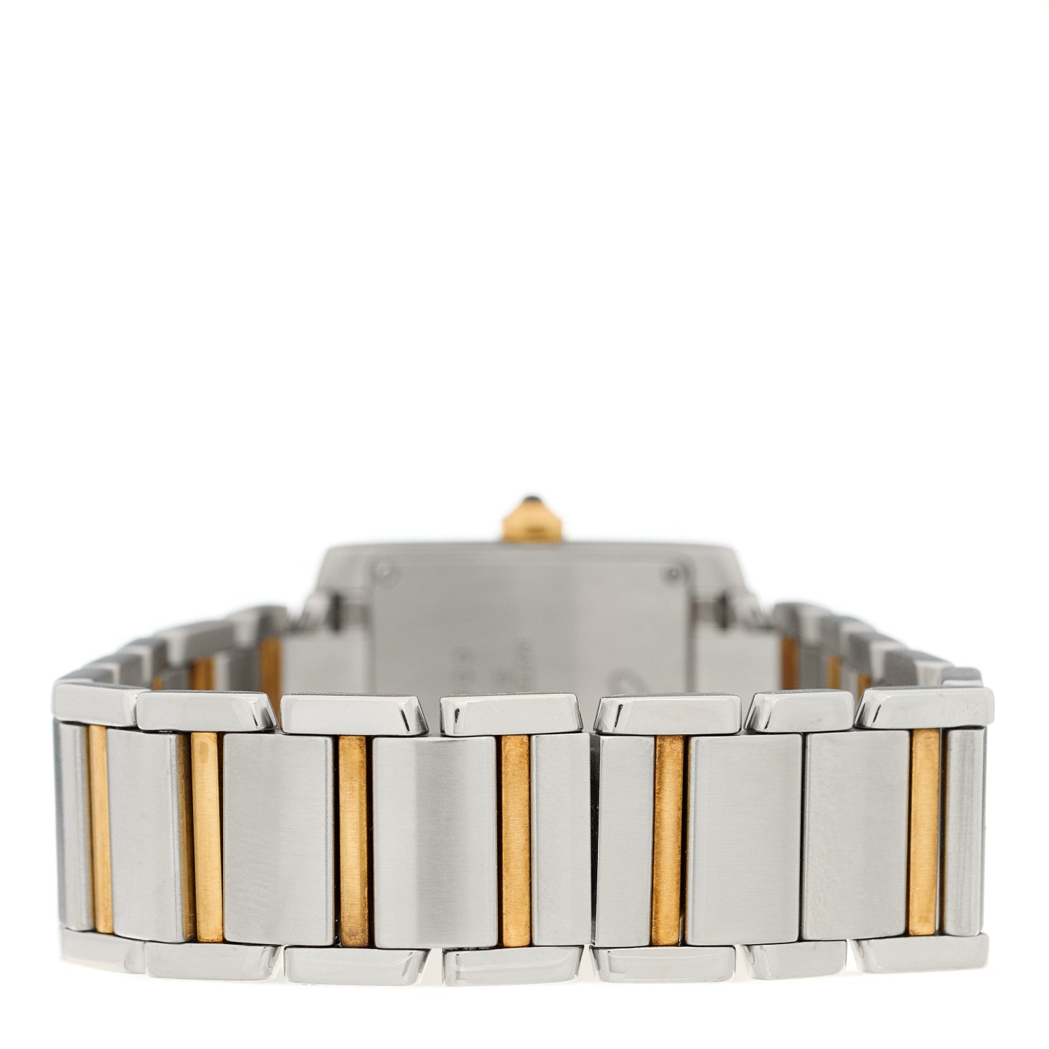 Cartier Stainless Steel 18K Yellow Gold 25mm Tank Francaise Quartz Watch 3 of 4