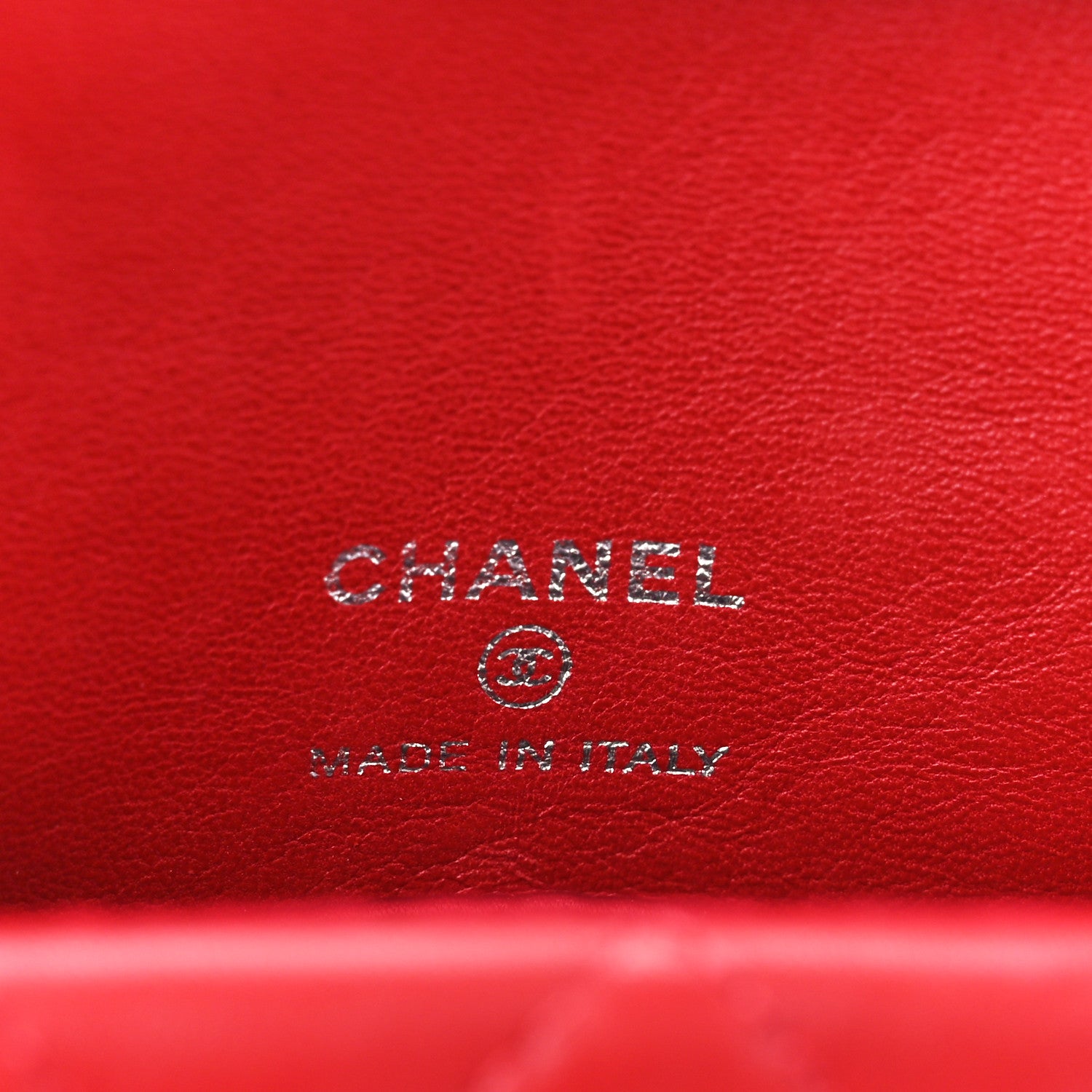 Chanel Lambskin Quilted Mini Roll Clutch Red 6 of 10